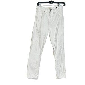 Citizens of Humanity Dree Crop High Rise Straight Slim White Jeans Size 24